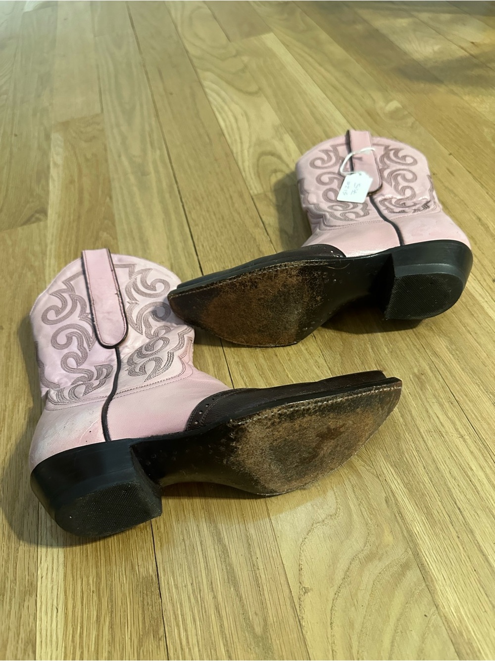 Old Gringo Pink and Brown Western Heeled Cowboy Boots - Picture 2 of 8